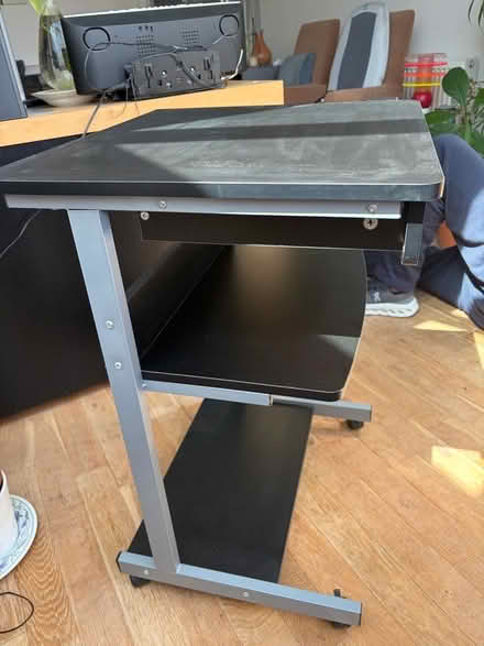 Photo of free Black wooden computer desk (Chessington KT19) #3