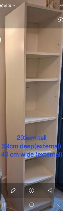 Photo of free Tall white IKEA shelf unit (Battle RG30) #1