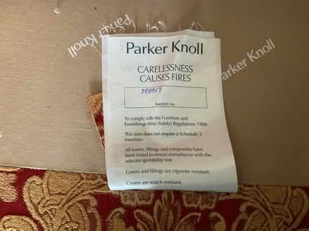 Photo of free Parker Knoll 3 seater settee (Peterborough - Pondersbridge) #3