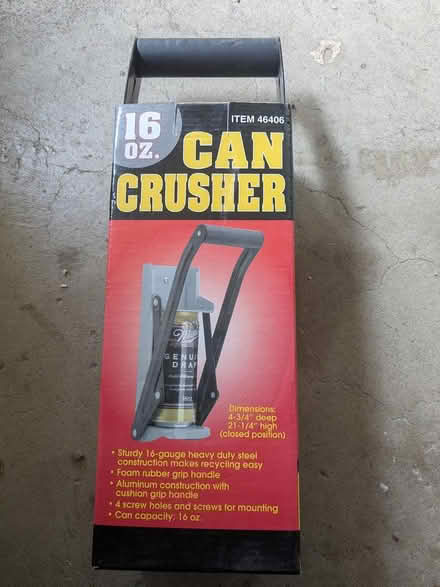 Photo of free Soda/beer can crusher (Belmont near 101 & Ralston) #1