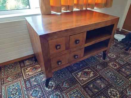 Photo of free oak coloured tv unit WS151QF (WS15 Upper Longdon) #3