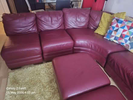 Photo of free Red Leather Corner Sofa (SO15) #1