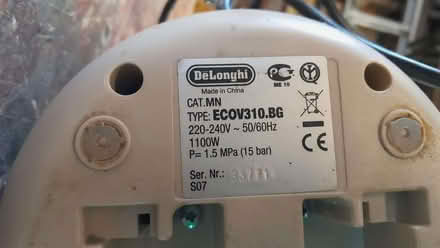 Photo of free DeLonghi Espresso coffee maker, spares or repair. (Upton CH2) #2