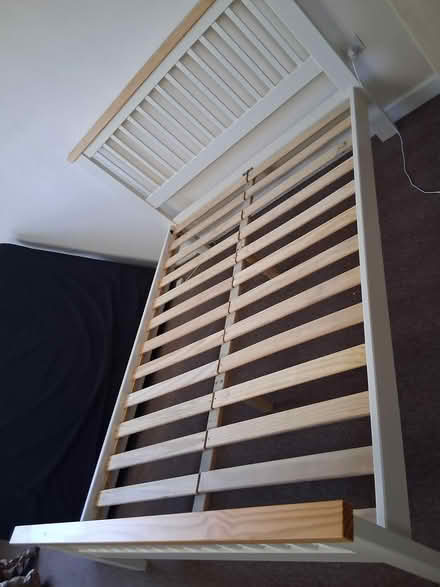 Photo of free White Wooden Double Bed Frame (PL25) #2