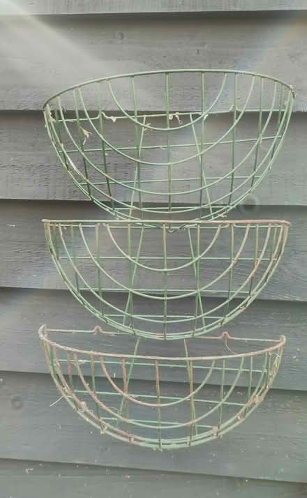 Photo of free Set of 3 Metal Wall Baskets (Winfarthing) #1