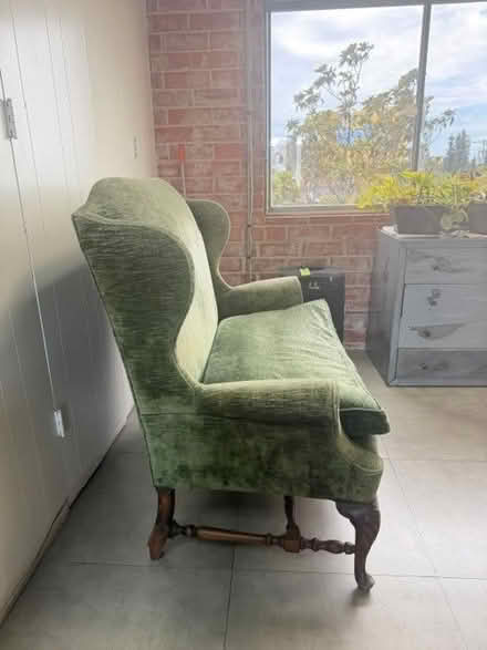 Photo of free Vintage Green Couch (Beverly Blvd /N Gardner ST) #3