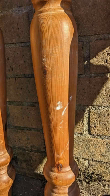Photo of free Set of Four Wooden Table Legs (PL4 Greenbank.) #3