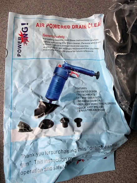 Photo of free New air powered drain clean kit (CH43) #1