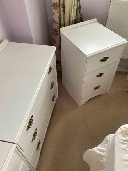 Photo of free 3 White old chest of drawers plus 3 narrow chest of drawers (Adeyfield HP2) #2