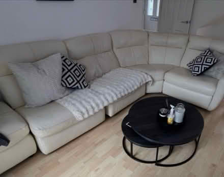 Photo of free Cream leather corner unit (Bracknell RG12) #1