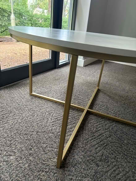 Photo of free White marble effect coffee table (OX16 Cherwell heights) #1