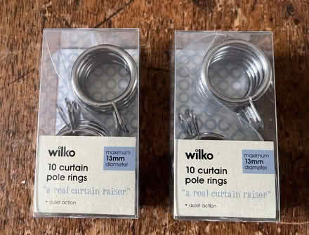 Photo of free 2 packs of 10 curtain rings (Kennington SW8) #1