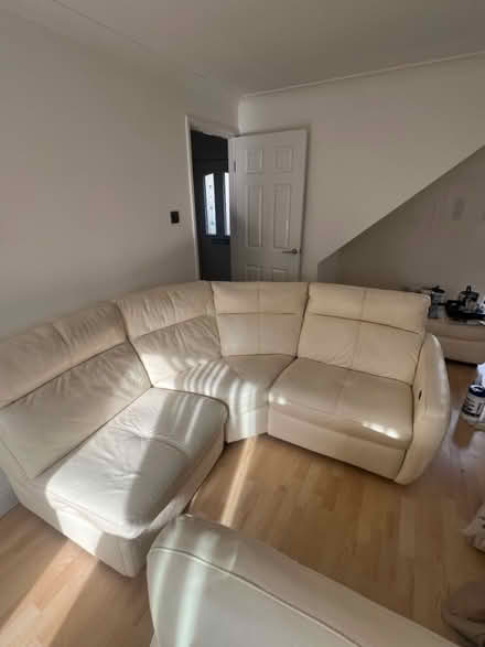 Photo of free Cream leather corner unit (Bracknell RG12) #2