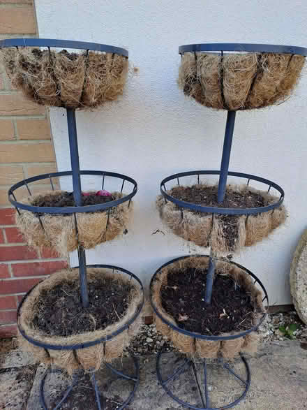 Photo of free Two 3-tier Garden Metal Planters (Coburgh Corner TQ13) #1