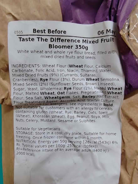 Photo of free Sainsbury's Bread (Loughton IG10) #4