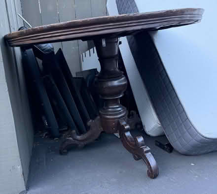 Photo of free Vintage round wooden table (1075 Valencia Avenue) #3