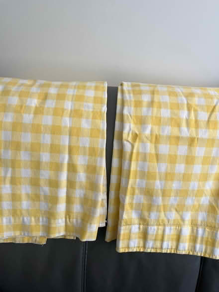 Photo of free Pair yellow curtains (Waterlooville) #1