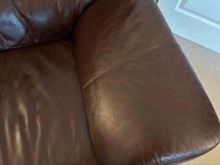 Photo of free Brown Leather Sofa (Jaywick CO15) #2