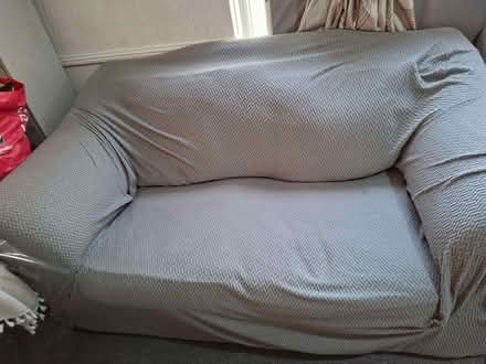 Photo of free Cream fabric sofa (Elm Park RM12) #2