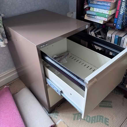 Photo of free Two drawer metal filing cabinet (Wymondham NR18) #1