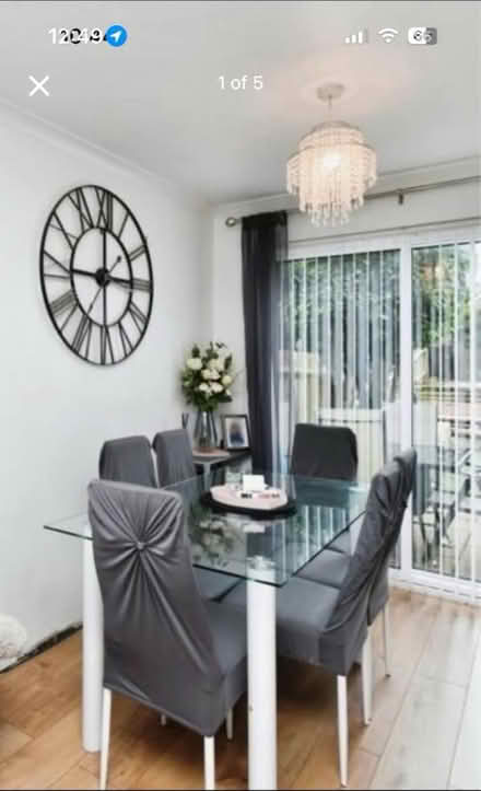 Photo of free Glass dining table 140x80cm (Peacehaven, BN10 8) #1