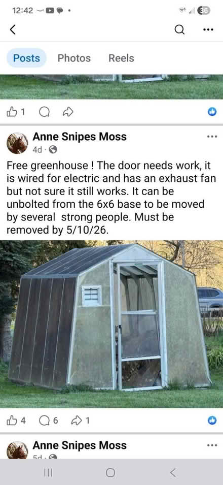 Photo of free 8' x 10' greenhouse (Doe Run, Pa) #1