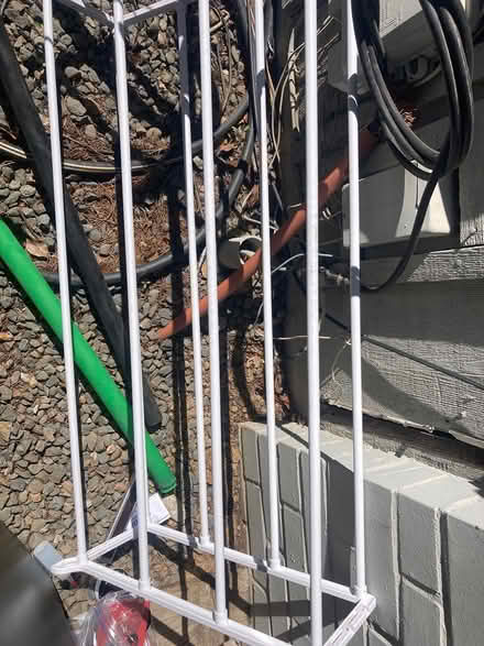 Photo of free White metal and plastic shoe rack (Foothill Boulevard Cupertino) #1
