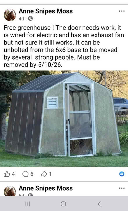 Photo of free 8' x 10' greenhouse (Doe Run, Pa) #2