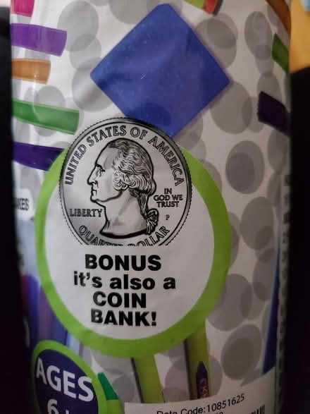 Photo of free Tall tube coin bank (Near Experimental Farm) #3