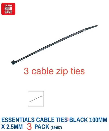 Photo of Cable zip ties (3) (Balerno, EH14) #1
