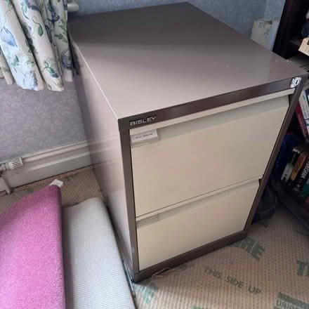 Photo of free Two drawer metal filing cabinet (Wymondham NR18) #2