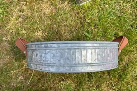Photo of free Metal tray with leather handles (Twyford RG10 9) #2