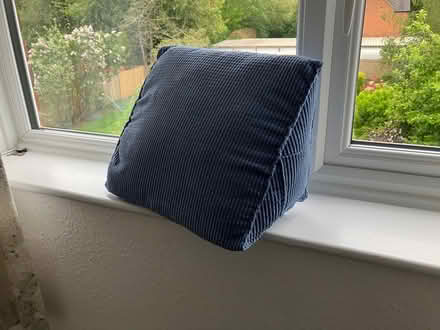 Photo of free Wedge cushion for lower back - blue corduroy (Upper Wolvercote OX2) #1