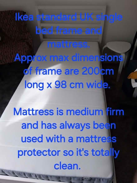 Photo of free Ikea bed and mattress (excellent condition) (Battle RG30) #1