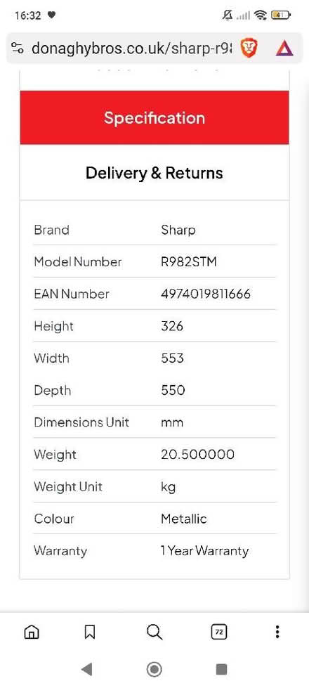 Photo of free Microwave with oven function (Poplar E14) #2