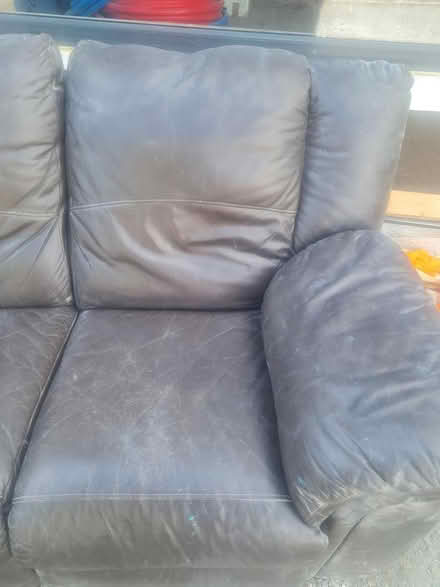 Photo of free Brown leather couch (Artane Dublin 5) #2