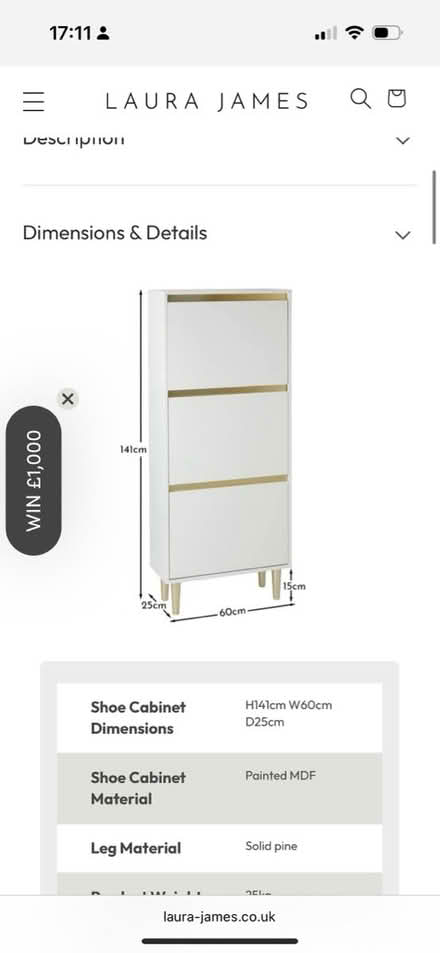 Photo of free Shoe cabinet (Stretford M32) #3
