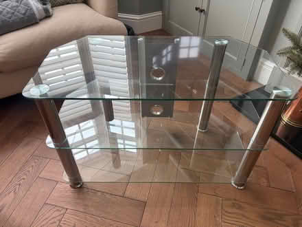 Photo of free Glass tv stand (Wandsworth Common SW18) #1