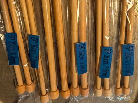 Photo of free Six pairs bamboo knitting needles (Rowlands Gill NE39) #1