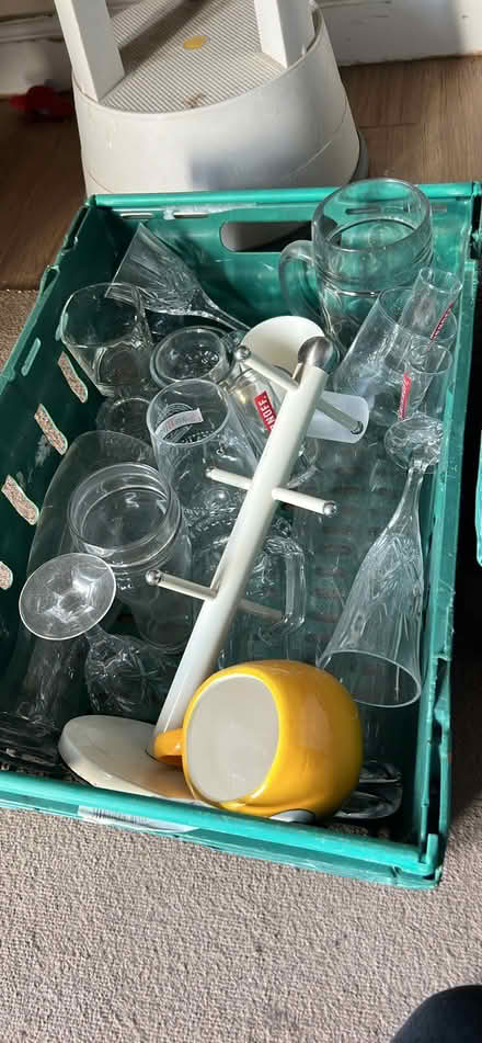 Photo of free 2 crates of random glasses (Holmfield HX2) #2