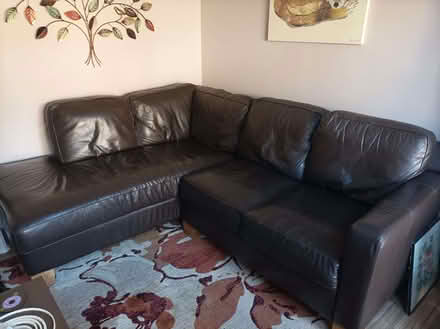 Photo of free Leather corner sofa (Gosport PO12) #1