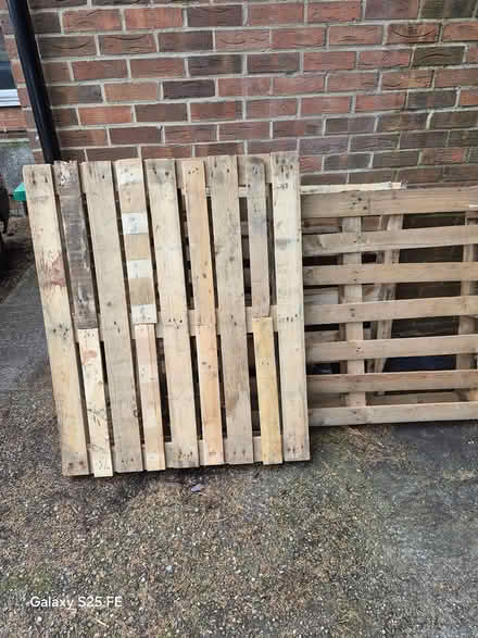 Photo of free Three wooden pallets (long eaton ng10 1fs) #1