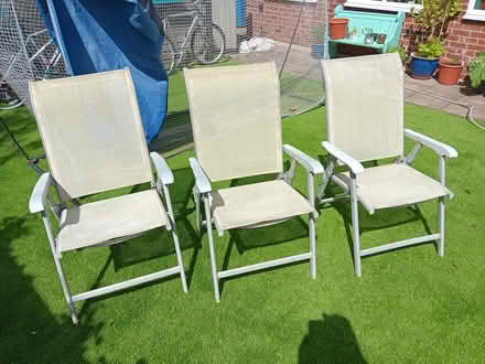 Photo of free 3 folding garden chairs (Misterton DN10) #1