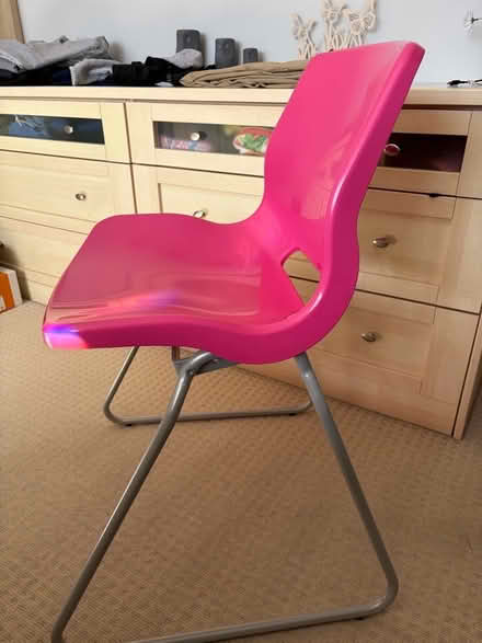Photo of free Pink Plastic Chair with Metal Legs (Matlock DE4) #2