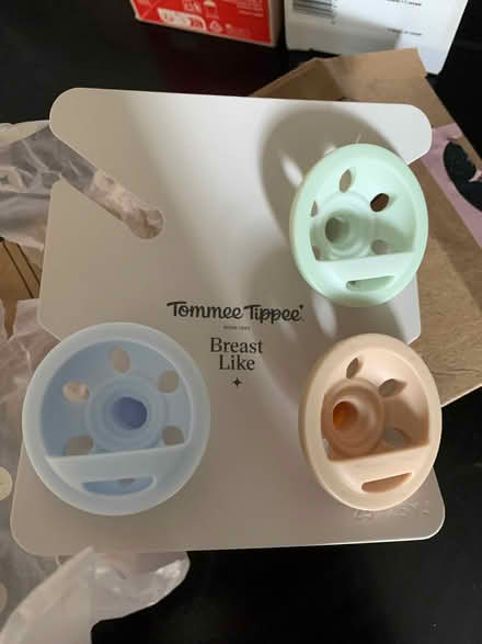 Photo of free Three tommee tippee pacifiers (Abbey Wood SE2) #1
