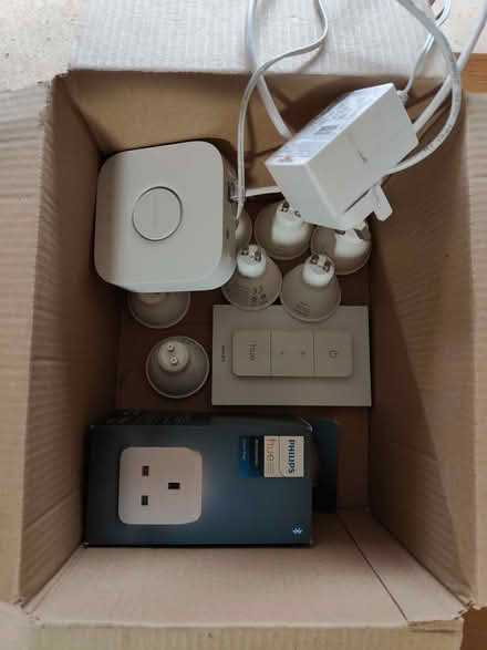 Photo of free Box of Philips Hue smart lighting bulbs and accessories (Marshalswick AL4) #1