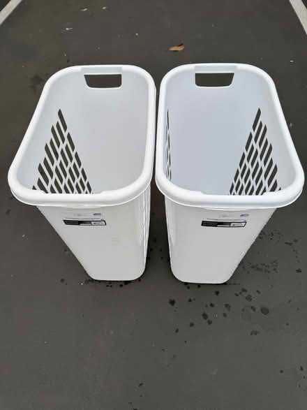 Photo of free 2 identical tall laundry baskets (1075 Valencia Avenue) #2