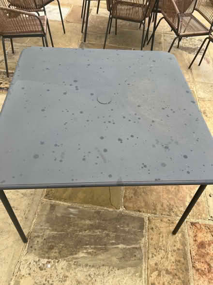Photo of free 2 grey metal garden tables (Wildernesse TN15) #1