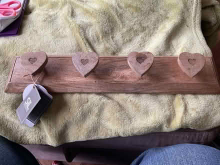 Photo of free Heart shaped wooden coat hooks (Chard TA20) #1