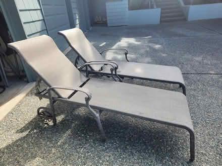 Photo of free Iron Deck Chaise Lounge Chairs (2) (Mercer Island First Hill) #1